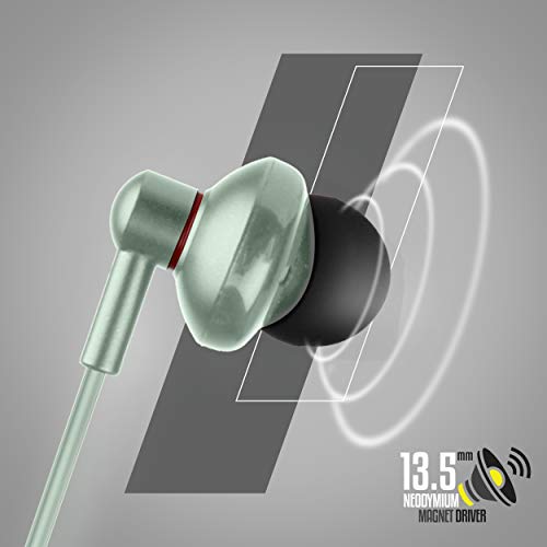 Zebronics Zeb-Buds 10 (Green) In Ear Wired Earphones with Mic, Metallic Design, L Shaped Connector, 13.5mm NdFeb Drivers - Image 6