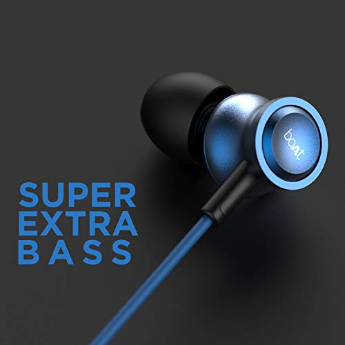 boAt Bassheads 152 in Ear Wired Earphones with Mic(Jazzy Blue)