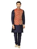 UnM Men Silk Blend Classic Kurta Set