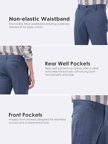 Tailoraedge Broken-Signature-Beige-Chino Stretchable Casual Pants for Men | Stylish Slim Fit Men's Wear Chinos for Office or Party | Mens Fashion Dress Trouser 4 Way Stretch - Image 4