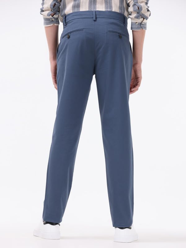 Tailoraedge Broken-Signature-Beige-Chino Stretchable Casual Pants for Men | Stylish Slim Fit Men's Wear Chinos for Office or Party | Mens Fashion Dress Trouser 4 Way Stretch - Image 6