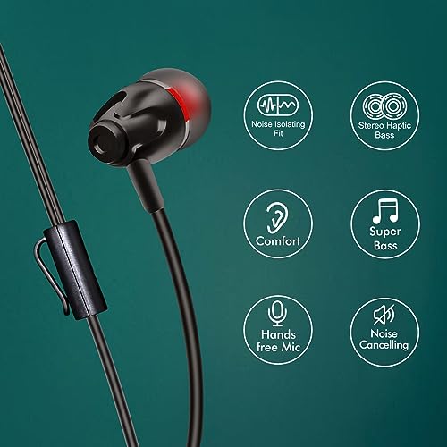 TP TROOPS Stereo Headset Boom BASS Wired Earphones with Extra Bass Driver and HD Sound with mic Pure Bass Sound - Image 6