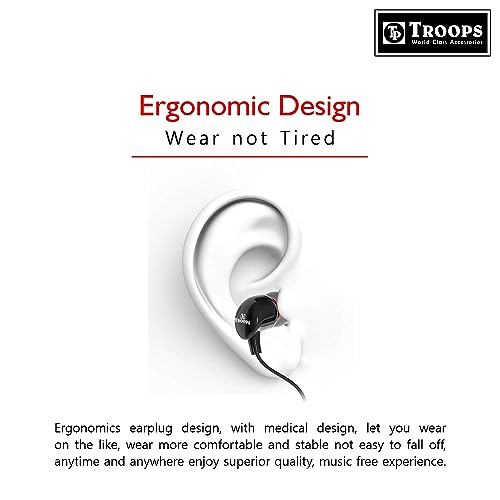 TP TROOPS Stereo Headset Boom BASS Wired Earphones with Extra Bass Driver and HD Sound with mic Pure Bass Sound - Image 4