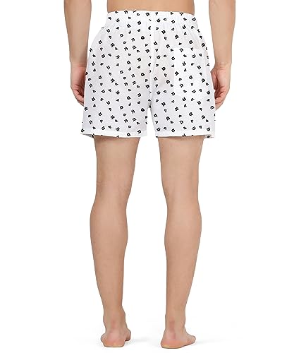 ReoRea Men's Cotton Printed Boxer Shorts | Regular Fit Ultralight Boxer Shorts for Men | Cotton Fabric, Microfibre Waistband
