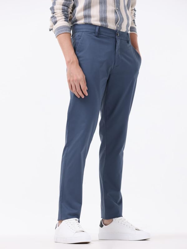 Tailoraedge Broken-Signature-Beige-Chino Stretchable Casual Pants for Men | Stylish Slim Fit Men's Wear Chinos for Office or Party | Mens Fashion Dress Trouser 4 Way Stretch - Image 5