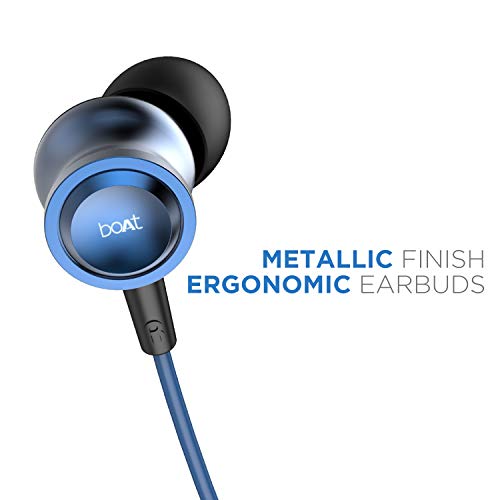 boAt Bassheads 152 in Ear Wired Earphones with Mic(Jazzy Blue) - Image 3