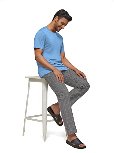 XYXX Men's Super Combed Cotton Checkered Checkmate Pyjamas with Elasticated Waist, Drawstring - Image 4