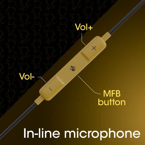 ZEBRONICS DC Black ADAM Edition Buds 30 3.5mm Stereo Bluetooth in Ear Earphone with Inline Microphone for Calling, Volume Control, 14mm Drivers, Stylish eartip Design and 1.2 Meter Durable Cable - Image 4