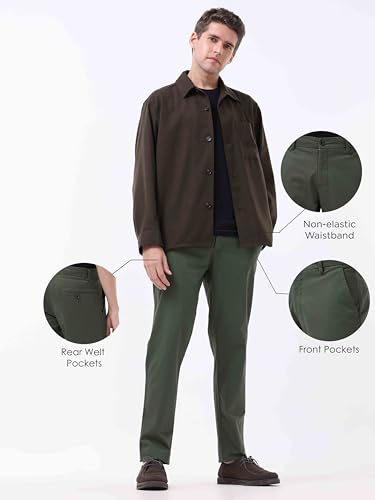 Tailoraedge Broken-Signature-Beige-Chino Stretchable Casual Pants for Men | Stylish Slim Fit Men's Wear Chinos for Office or Party | Mens Fashion Dress Trouser 4 Way Stretch