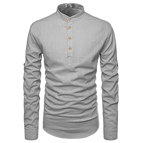 Molimen Cotton Men's Casual Kurta for Men with Full Sleeve Shirt for Men