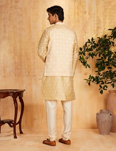 Amazon Brand - Symbol Men's Festive Nehru Jacket Kurta Pyjama Set (3pcs)