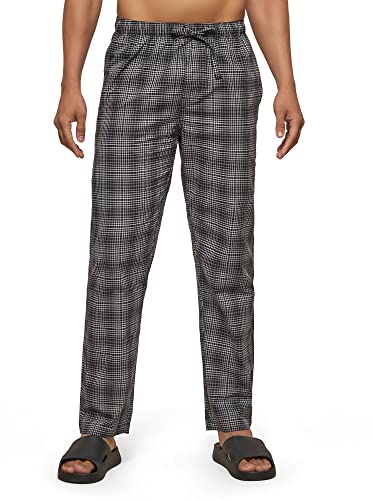 XYXX Men's Super Combed Cotton Checkered Checkmate Pyjamas [Pack of 2] Elasticated Waist, Drawstring | Loungewear for Men