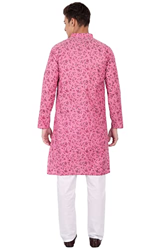 SKAVIJ Kurta Pajama Set for Men Long Sleeve Cotton Party Dress