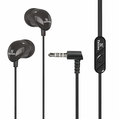 TP TROOPS Stereo Headset Boom BASS Wired Earphones with Extra Bass Driver and HD Sound with mic Pure Bass Sound