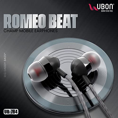 UBON UB784 Latest Wired Earphones in-Ear with Mic 3.5mm Audio Jack and Controls Phone Calls | Tablet Other Device | Heavy Bass Music | Passive Noise Cancelling