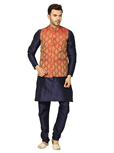 UnM Men Silk Blend Classic Kurta Set
