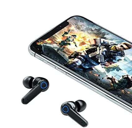 SARSA Sports Wireless Earbuds, M19 TWS 5.1 Large Screen Dual LED Digital Display Touch Bluetooth Headphones Mini Compact Sports Waterproof Stereo Earphones with Charging Case. - Image 5