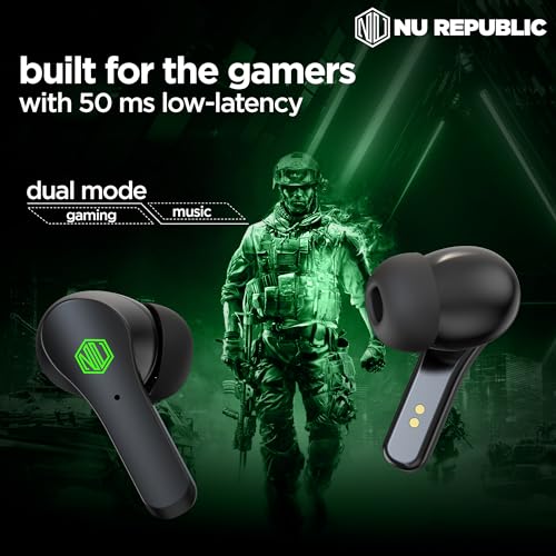 Nu Republic Starbuds Z Truly Wireless in Ear Earbuds with X-Bass® Technology, ENC Technology, 56 Hrs Playtime, TWS with Mic and Hall Sensor Function, Bluetooth V5.3, Type-C Fast Charging (Black) - Image 4