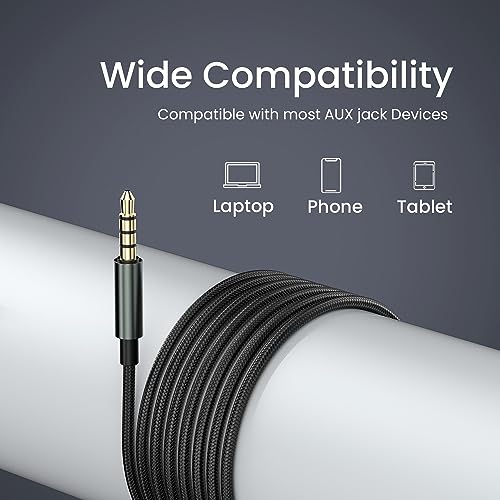 Portronics Conch Tune A in Ear Wired Earphones with Mic, 3.5mm Audio Jack, 10mm Driver, 1.2m Nylon Braided Anti Tangle Wire, in line Controls, Metal Alloy Body, Wide Compatibility