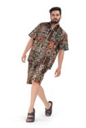 BROWN CULTURE Men's Cotton Blend Printed Co-ord Sets Casual Home Wear Night Suit for Men
