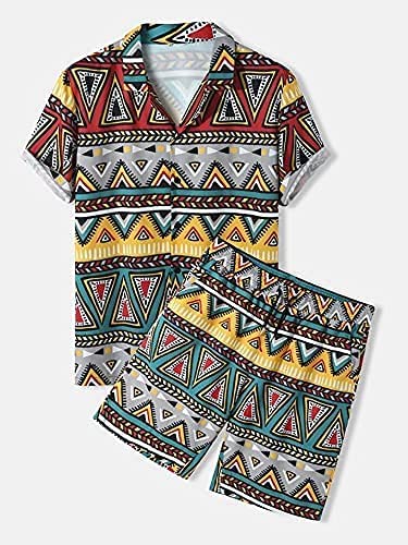 Hmkm Men's Casual Summer Night Dress Soft Cotton Poly Lycra Digital Printed Casual