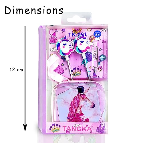 FunBlast Earphone for Kids – Unicorn Earphone with Unicorn Pouch for Girls, Stereo Earphones Wired with Mic for Girls, Boys, Earphone for Gaming, Birthday Gift for Kids, Return Gift for Kids
