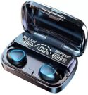 Zillion Global M10 TWS Bluetooth in Ear Wireless Earbuds Bluetooth 5.1 Heavy bass, Stereo IPX7 Waterproof Wireless Earphones LED Display Charging Case, Built in Battery Bank (Black).