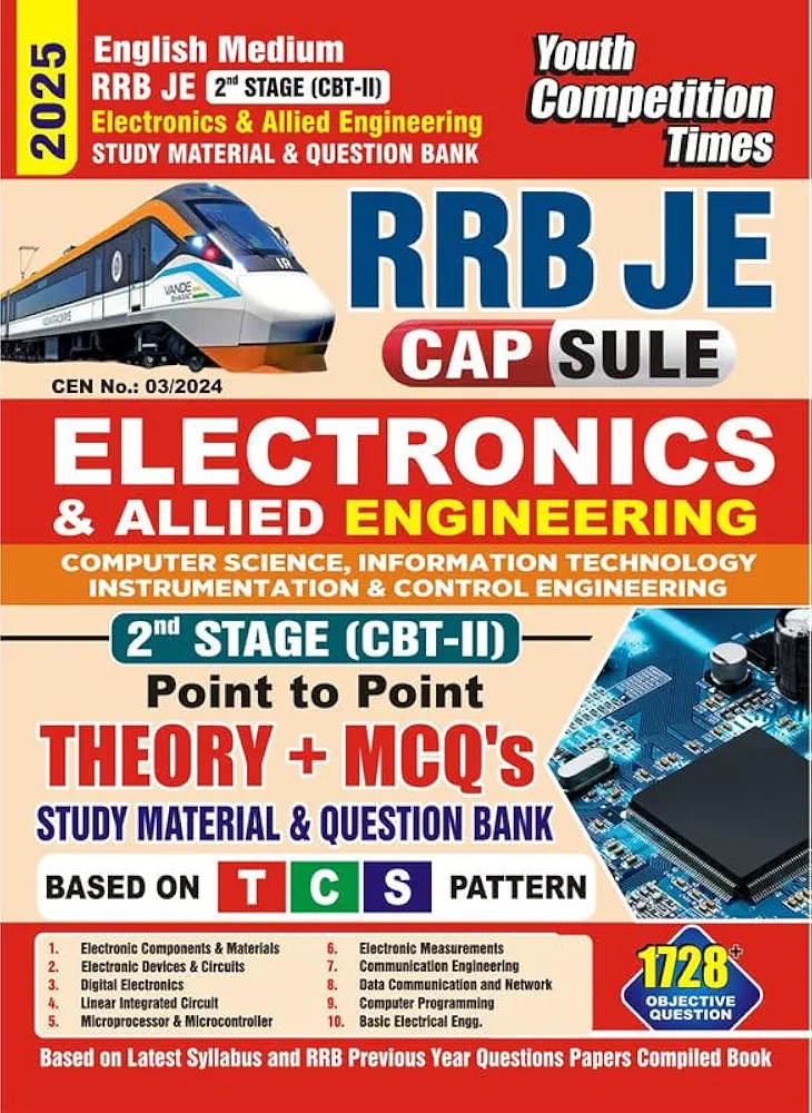 RRB JE 2 Stage CBT II Electronics & Allied Engineering Study Material & Question Bank Capsule 2025 English Medium