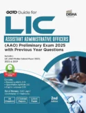 Disha GoTo Guide to LIC Assistant Administrative Officers (AAO) Preliminary Exam 2025 with Previous Year Questions