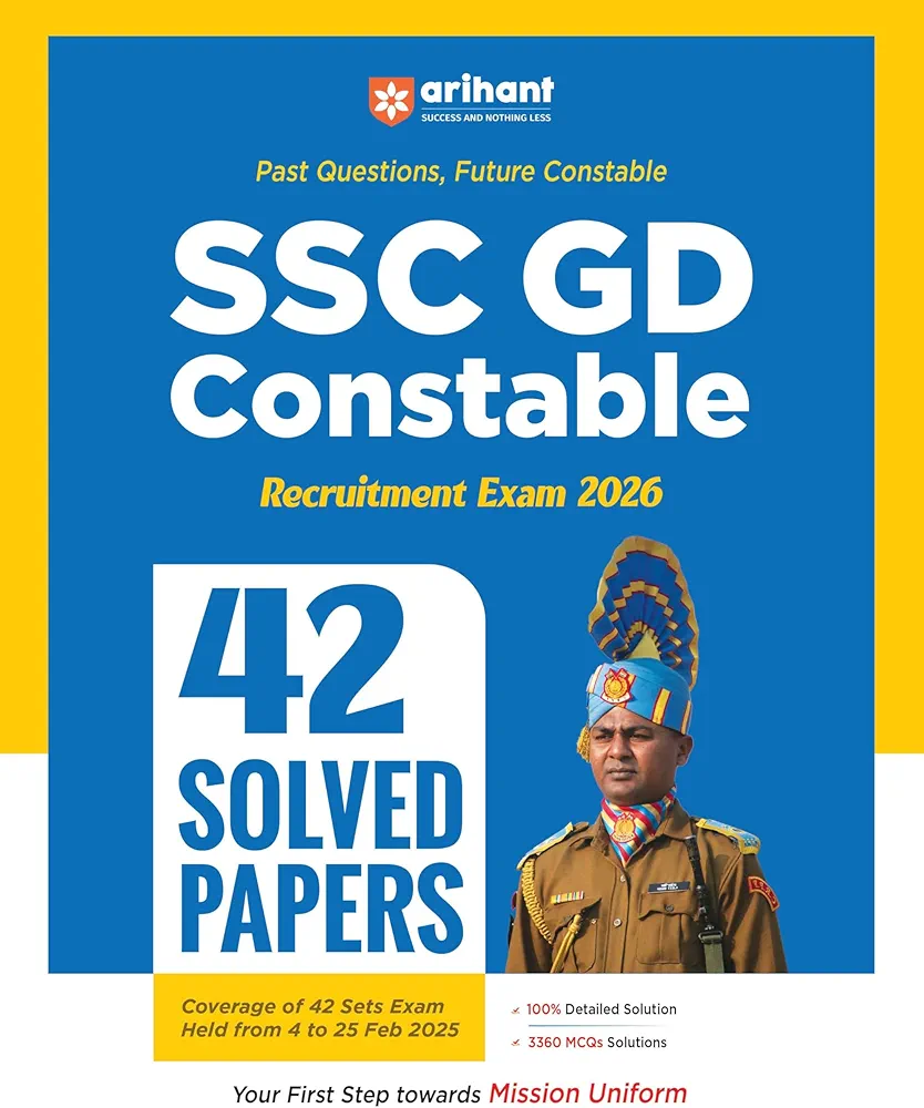 Arihant SSC GD Constable 2026 | 42 Solved Papers, and 3360 MCQs