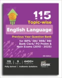 Disha Experts 115 Topic-wise English Language Previous Year Question Bank for IBPS/ SBI/ RRB/ RBI Bank Clerk/ PO Prelim & Main Exams (2010 - 2025) 9th Edition