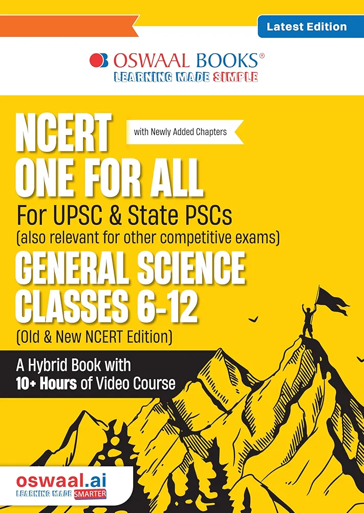 Oswaal NCERT One For All Book for UPSC & State PSCs | General Science Classes 6-12 (