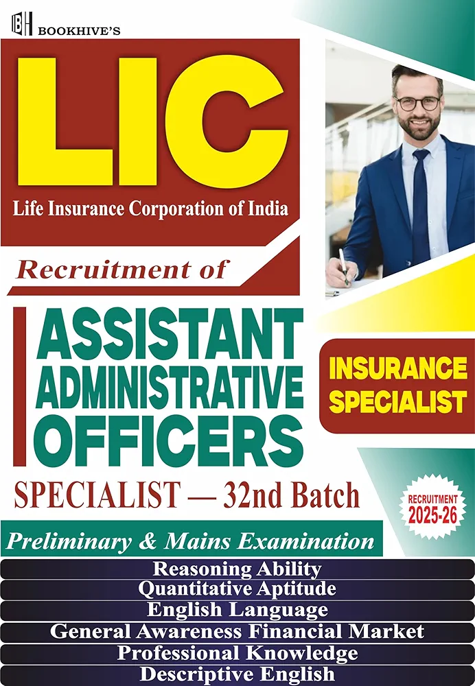 Manisha Jain LIC AAO Insurance Specialist 2025-2026 (Set of 6 Books) Preliminary and Mains Examination