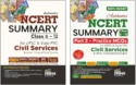 Disha Combo (2 Books) Authentic NCERT Summary (Class 6 to 12) Part 1 & 2 - One Liner Concepts & Practice MCQs for UPSC & State PSC Civil Services & other Exams