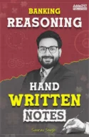 Banking Reasoning Handwritten Notes by Saurabh Singh for IBPS SBI and RBI Exams
